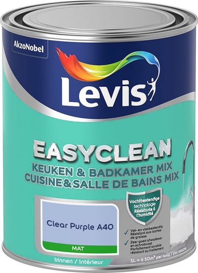 Levis - Easyclean Keuken & Badkamer Mix - Clear Purple A40 - Mengverf - 1 L