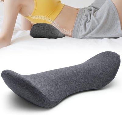 Ergonomisch Lendenkussen van Geheugenschuim voor Rugpijn - Ademend Kussen voor Bed, Auto en Bureau Stoel