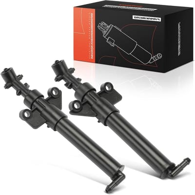 Koplampreiniging Sproeiers - Watersproeiers Links Rechts - Auto Onderhoud - Directe Vervanging - 2 Stuks - Zwart