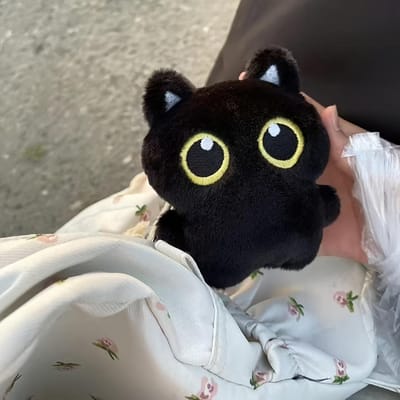 1 Stuk Schattige Kleine Zwarte Kat decoratieve halsband en bril en gitaar - kat huisdier rekwisieten, interactieve kat kauwspeeltjes - huisdier kat pluche speelgoed black
