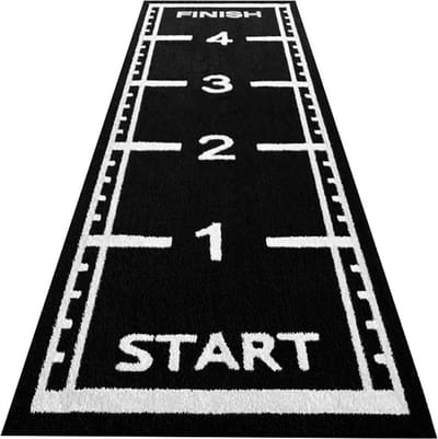 ForzaFit Sprinttrack kunstgras - Indoor/Outdoor - 5 x 1.5 meter - Zwart - 25mm