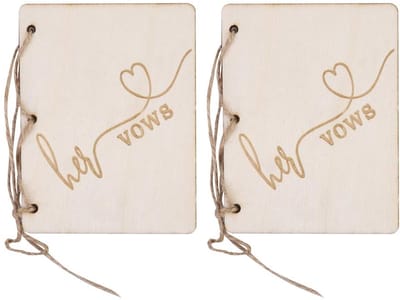 Dailygoods- Bruiloftsgastenboek - Huwelijksgelofte-aandenken - Gelofte boekje - Decoratieaccessoires - 2 Stuks - Perfect voor huwelijksceremonie - Gelofteboek