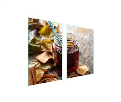 TMK ArtDeko - Serie - Glazen Beschermplaat voor Keuken - 65x52cm - Voor Alle Fornuizen