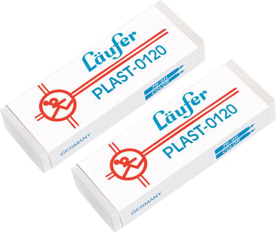 Läufer kunststof-vlakgum PLAST-0120, 2 op blister