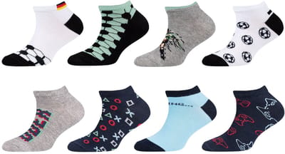 camano, Kindersokken, sneakersokken, katoenen sokken, zonder compressie, zachte sokken, verstevigde hiel, verstevigde teen, handgebreide naad, comfortabele sokken, sokken voor dagelijks gebruik, sportsokken, 8-pack, camano, sneakers.