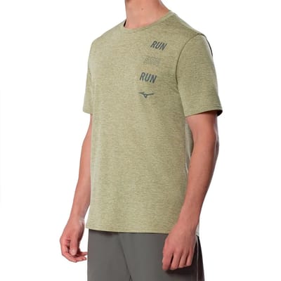 Mizuno Core Run T-shirt Met Korte Mouwen Groen XL Man