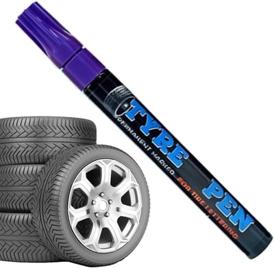 Banden Verf Marker - Tire Pen - Voertuig Decoratie - Uitwisbaar En Weerbestendig - 14 x 2 x 2 cm