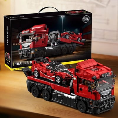 Hoge Kwaliteit Trailer Verzameling kit Hoge Kwaliteit Bouw Hoge Kwaliteit Blokken Hoge Kwaliteit Hoofd Hoge Kwaliteit Vrachtwagen&Super Hoge Kwaliteit Auto Bouw 95002
