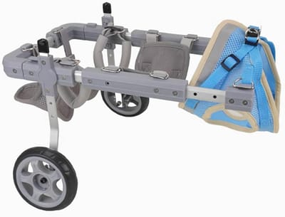Hondenrolstoel met wielen - Mobiliteitshulp hond - Ondersteuning achterpoten - Verstelbaar ontwerp - Voor kleine grote - Metaal