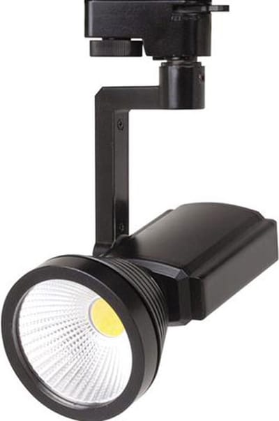 LED Railverlichting - Track Spot - 7W 1 Fase - Rond - Natuurlijk Wit 4200K - Mat Zwart Aluminium