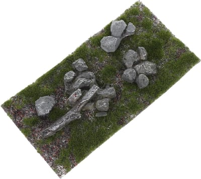 Kunstgras Tegels - Decoratief Gras - Modelbouw Decoratie - Nylon Gazon Mat - 14 x 7 cm - Groen