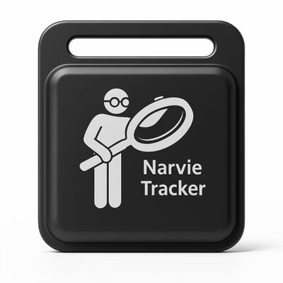 NARVIE - Bluetooth GPS Tracker zonder abonnement - Koort - Wereldwijde locatie via app - Geschikt voor Android & iPhone - Sleutels Key Finder - incl. gratis app
