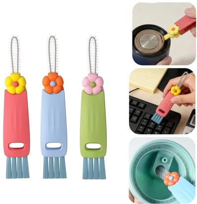 Set van 3 bekborstels – Schoonmaakborstels – Kierenreiniger – Bekerreinigingsgereedschap – Rubberen ringverwijderaar – Opvouwbare bekborstels – Voor babyflessen, bekers, toetsenborden, lunchbox (12,5 x 2,4 cm – Meerdere kleuren)