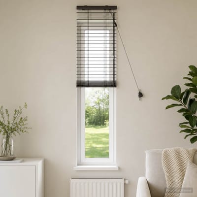 vidaXL - Venetiaanse - jaloezie - Donkerbruin - 40 - x - 160 - cm - 35 - mm