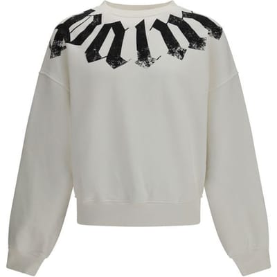 Palm Angels Witte Katoenen Sweatshirt