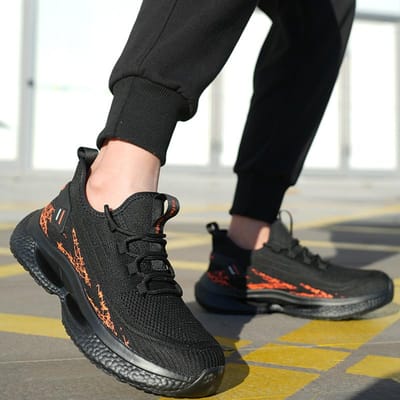 Baskets de Travail Chaussures à Embout Acier Homme Chaussures de Sécurité Résistantes à la Perforation Chaussure de Travail Botte de Protection Chaussures Indestructibles de Mode Sécurité 40 orange
