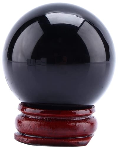 Dailygoods- Kristallen Bol - Zwarte Obsidiaan - 40 mm Decoratie - Natuurlijke Kristallen - Hoogwaardige Kwaliteit - Klantgerichte Service - Decoratiebol