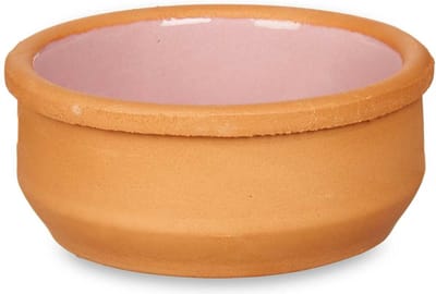 La Dehesa Tapas/creme brulee serveer schaaltjes - 6x - mini - terracotta/roze - 8 x 4 cm