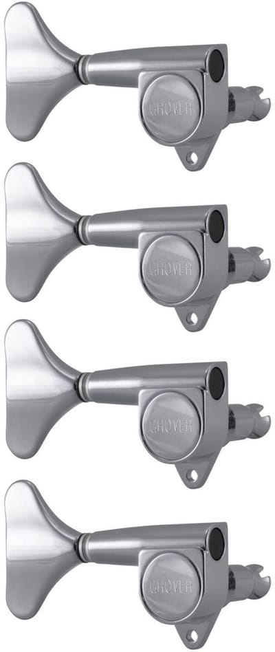 Grover 144CL4 Mini Bass Machine Head, 4-in-Line, Chrome basgitaar stemmechanieken