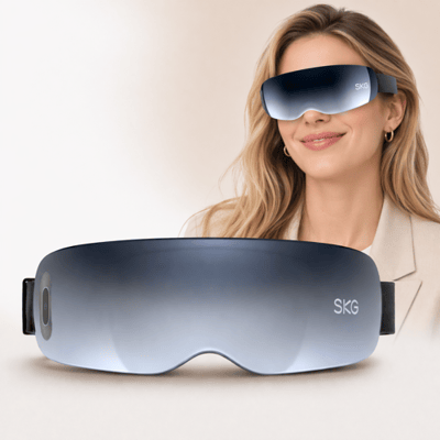 SKG E7-EN 2-In-1 Vibrerende Verwarmde Oog Massager met Bluetooth-Muziekmodel & Hot Compress Verlicht vermoeide ogen Cadeau voor geliefde