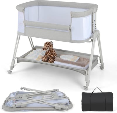 Verstelbare wieg 3-in-1 voor baby's tot 6 maanden - Draagbaar bijzetbed met ademend net 90 x 50 cm