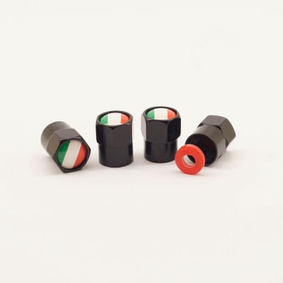 Schrader (auto) ventiel - Zwart Italie aluminium met afdichting