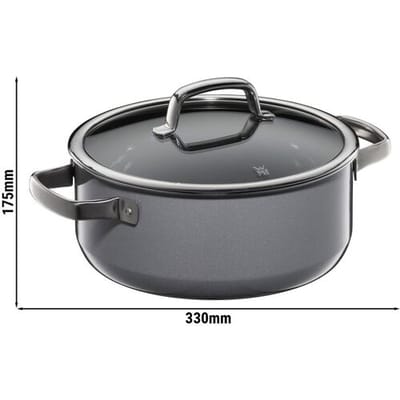 WMF Fusiontec Mineral - Braadpan - Ø 240mm - 4.4 liter - inclusief glazen deksel - Platina