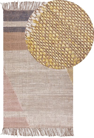 SAMLAR - Jute vloerkleed - Mosterdgeel - 80 x 150 cm - Jute