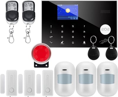 Alarmsysteem Touch Toetsenbord - WIFI GSM Beveiliging - Huis Beveiligen - APP Controle - 180mm Breed - Zwart