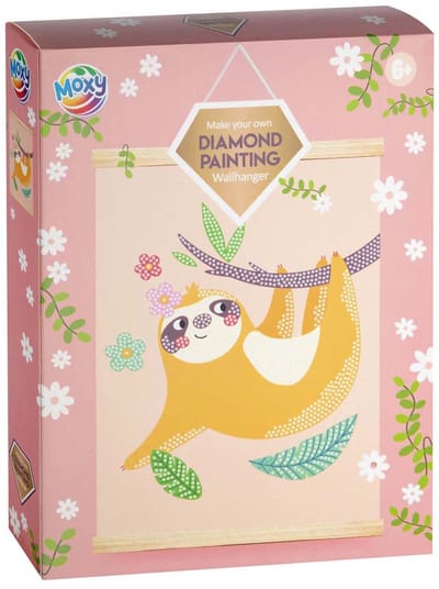Creative Craft Group diamond painting wandhanger fluweel luiaard knutselset.