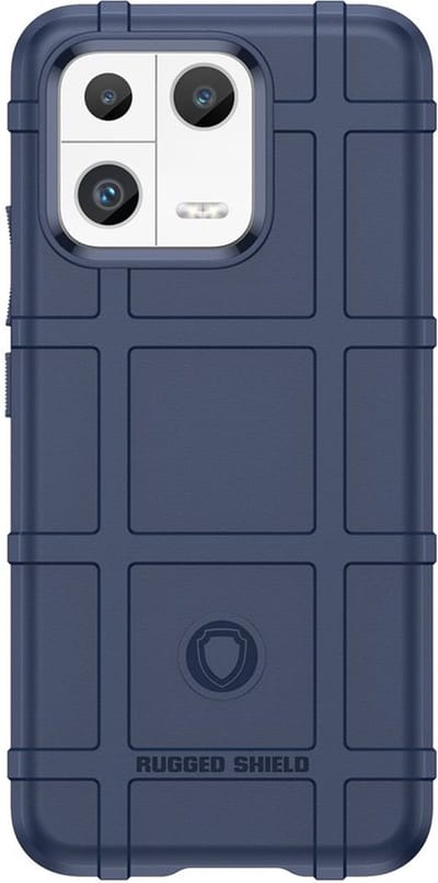 MobyDefend Hoesje - Geschikt voor Xiaomi 13 - Rugged Shield TPU Backcover - Blauw
