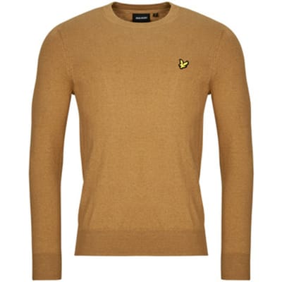 Lyle & Scott Cotton merino crew neck jumper - tigers eye
