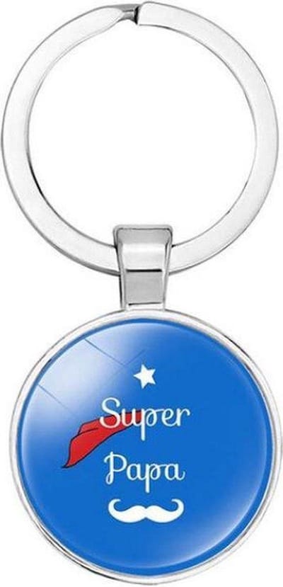 Akyol - Super papa Sleutelhanger cadeau - Vader sleutelhanger - cadeautjes mannen - Vaderdag cadeautje - Papa cadeau