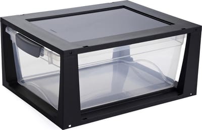 Sunware - Omega ladekastje 11L transparant zwart - 37,5 x 29,5 x 17,5 cm