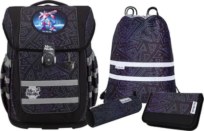 McNeill Schooltas Ergo Compacto Schoolbag Set 5-delig Tron Donkerblauw