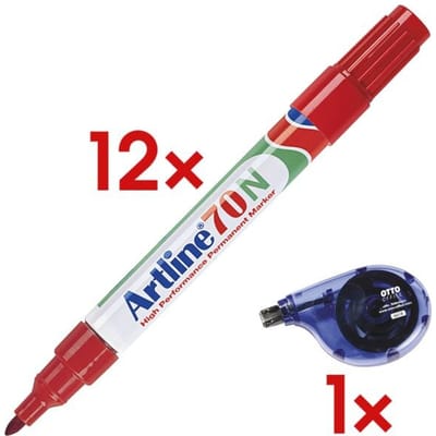 Artline Permanente Marker 17600115 - Rood, 1.5 mm