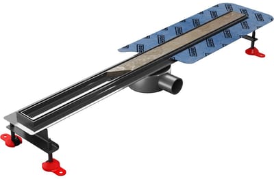 Laag Roestvrijstalen Douchegoot 90 cm Premium Slim Pure