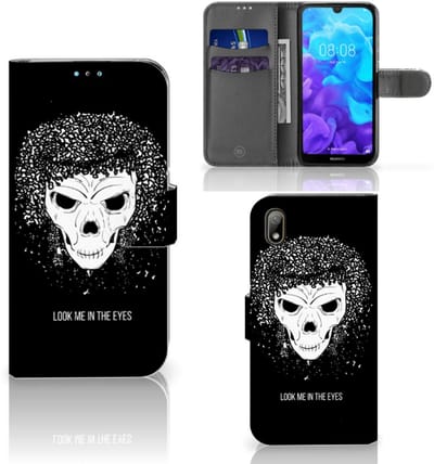 Telefoonhoesje met Naam Huawei Y5 (2019) Skull Hair