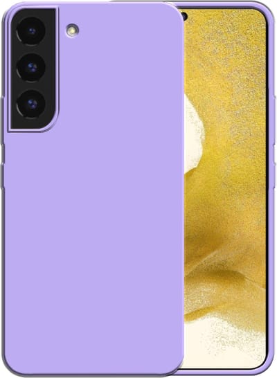 Smartphonica Siliconen hoesje voor Samsung Galaxy S22 case met zachte binnenkant - Paars geschikt voor Samsung Galaxy S22