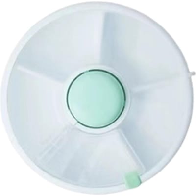 5 Snack Serveerschaal met Deksel Draaiende Snackcontainer Kinderen Snack Spinner Bundel Fruit Snoepdoos Draagbare Snack Opbergdoos white