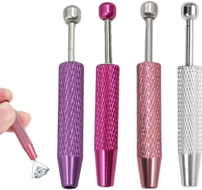 Gatentang 4 stuks - Mini pincet - Kleine onderdelen grijpen - Roestvrij staal ontwerp - 4 klauwen - Mix van kleuren