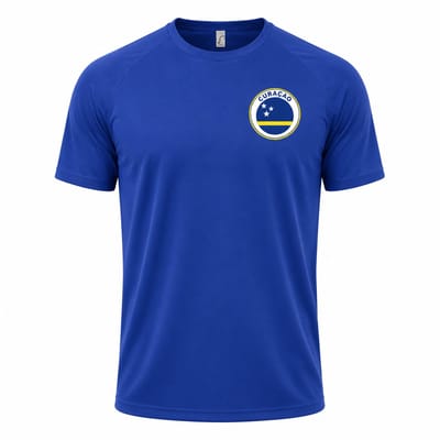 Landenteams Curaçao – WK 2026 – Voetbal Shirt - Maat XL - Voetbaltenue – Voetbal Spullen – Dry Fit – Ademend – Mesh – Raglan Mouwen