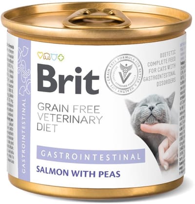 Brit Vet Diet Gastrointestinal Natvoer in Blik voor Katten 6x200g