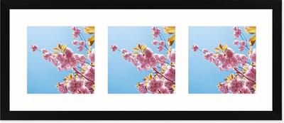 SecaDesign Anima Drieluik Fotolijst - Fotomaat 15x15 cm - Zwart