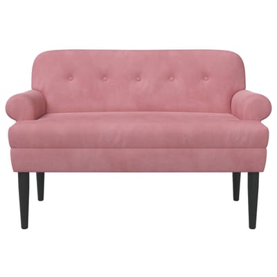 vidaXL - Lovingseat - met - knoopge - tuft - Roze - 120 - x - 66 - x - 78 - cm - fluweel
