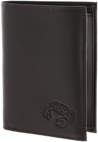 oxmox Leren portemonnee Leather RFID Protect Kombibörse Crab 2.0 Embossed Brown donkerbruin