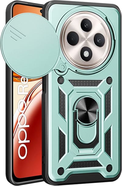 Hoes voor Oppo Reno12 FS 5G / Reno12 FS 4G / Reno12 F 4G / Reno12 F, Techsuit, CamShield, Groen