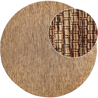 Binnen- en buitenkleed Venezia koffie 80 cm rond