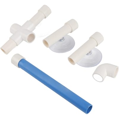 Ventouse Tube en Plastique Animal de Compagnie Oiseau Perroquet Jouet Support Debout Plateforme Perchoir de Douche Fourniture de Bain