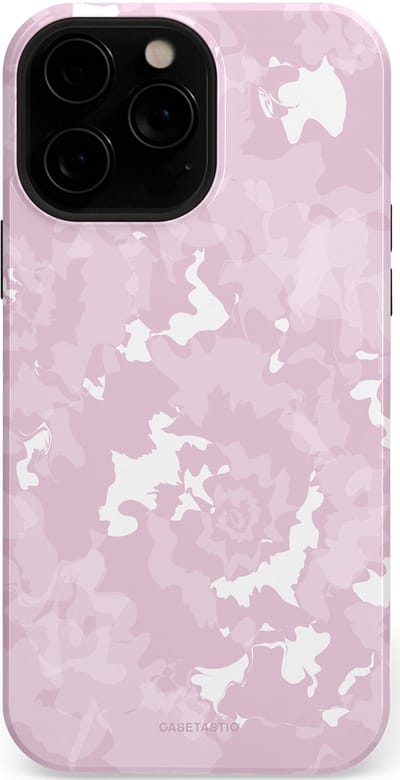 Casetastic Hoesje Geschikt voor Apple iPhone 13 Pro Magsafe - Stijlvolle Beschermende Duo-layer Case - Roze wervels